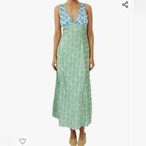 New floral maxi bodicon v neck dress